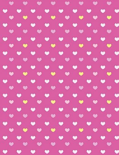Notebook: Heart Gradient Notebook: Lined College Ruled Paper Sheets 110 Pages (8.5x 11) Heart Gradient Pattern
