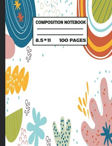 Composition Notebook Aesthetic: Wide Ruled. 100 Pages. 8.5 * 11. For Notes,School,Women,Teen Girls,College,Journaling,Middle School,Science And Writing.