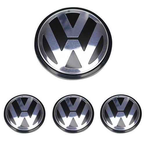 4 X Caches Moyeux Centre Roue Vw Pour Volkswagen 65mm Ref. 3b7 601 171