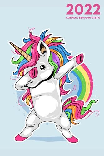 Agenda Semana Vista: |2 Páginas = 1 Semana | Calendario Semanal Planificador | Agenda 12 Meses | Práctico, Útil |Unicornio | Regalo Mujer , Chica , Familia Y Amigos