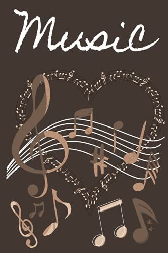 Music : Sketchpad/ Journal/ Notebook/ Diary Brown Back Brown ( 6x9 120 Pages Blank Pages): Sketchpad/ Notebook / Journal / Diary