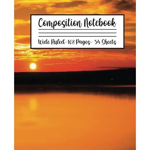Composition Notebook: Cloudy Sky Sunset Composition Notebook