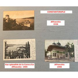 Constantinople : 3 Cartes Affranchies 1905/1926 (Affranchies - Avec Correspondance)