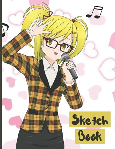 Sketch Book: Anime, Manga, Chibi, Kawaii Art Sketch Book Blank Page Drawing Doodling Notebook