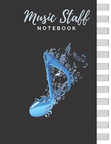 Music Staff Notebook: Blank Sheet Music Composition Manuscript / 12 Stave Music Notebook / Music Manuscript Paper / 100 Pages