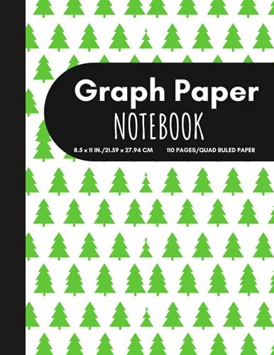 Graph Paper Notebook: Merry Christmas Cover, Grid Composition Notebook For Math And Science Students Blank Quad Ruled ( 110 Pages, 8.5 X 11 In)