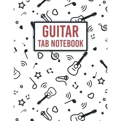 Guitar Tab Notebook: Line Staves And Blank Chord Diagrams