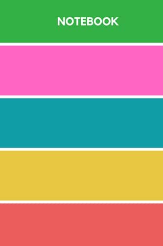 Notebook: Bright Colored Stripes Design | 120 Lined Pages | 6 X 9 (Journal, Notebook, Diary, Composition Book)