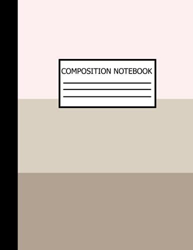 Composition Notebook: Tri Color Composition Notebook Pastel Grey Pastel Brown Pastel Pink - Composition Notebook With Three Colors - Tri Colored ... - Composition Notebook With Pastel Colors