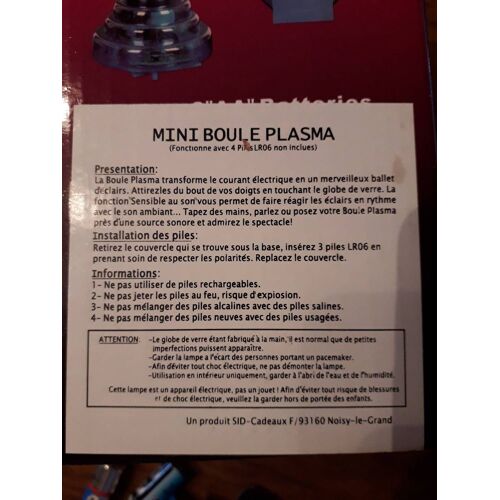 Mini Boule Plasma