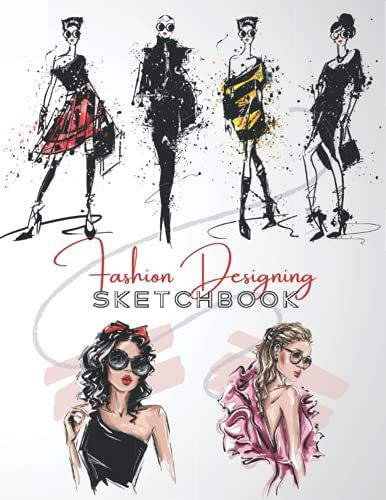 Fashion Designing Sketchbook: A Fashion Sketchbook With Curvy Figure Template With Notes | Sketch Your Fashion Design Styles And Build Your Design ... Beginners, Students... | 8.5 X 11 Inches