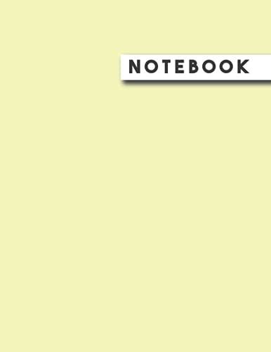 Notebook: Canary Light Yellow Pastel Colored - Size (8.5 X 11 Inches) 110 Pages: College Ruled Lined Paper