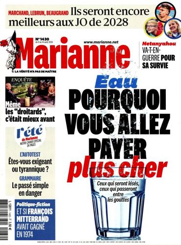 Marianne N°1430 : Eau, Pourquoi Vous Allez Payer Plus Cher