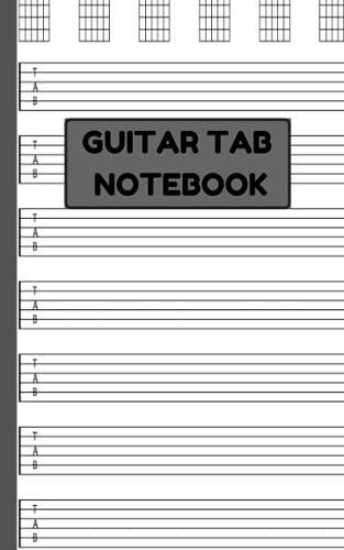 Guitar Tab Notebook: Guitar Tablature Journal And Notebook For Guitar Manuscript Grey