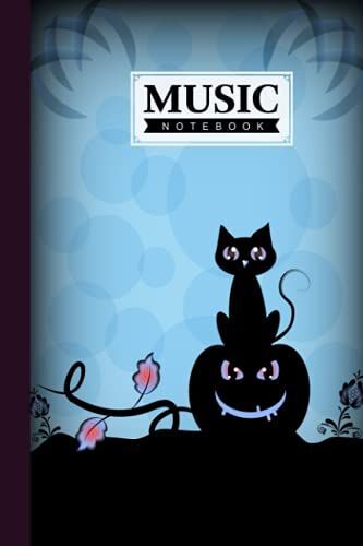 Music Notebook: Black Cats Music Notebook, Music Writing Notebook | Blank Sheet Music Notebook, 120 Pages, Size 6" X 9" By Ingolf Jakob