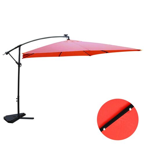 Parasol Terracotta Droit Carré 3 X 3 M Led Solenzara