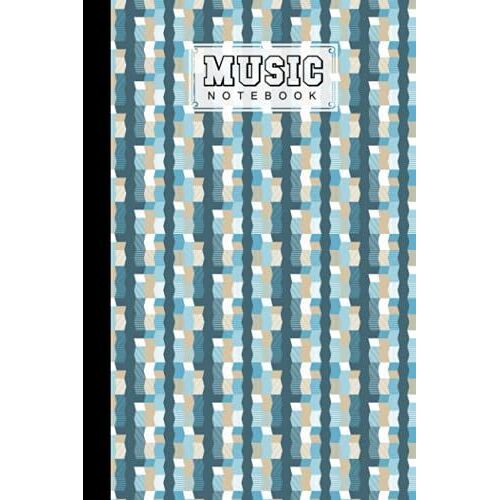 Music Notebook: Music Writing Notebook | Blank Sheet Music Notebook, 120 Pages, Size 6" X 9" | Polygons By Astrid Bode