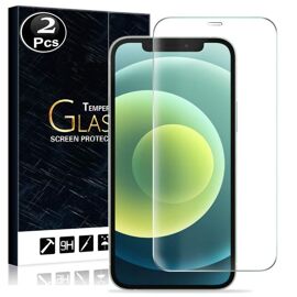 Vitre protection ecran pour Apple iPhone 12 Verre trempé incassable lot de [X2] Tempered Glass
