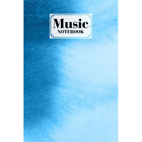 Music Notebook: Music Writing Notebook | Blank Sheet Music Notebook, 120 Pages, Size 6" X 9" | Blue Ocean Watercolor By Artur Weise