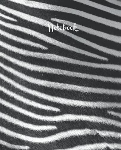Notebook : Zebra Animal Texture: Standard Size Composition Notebook, 100 Lined And Numbered Pages