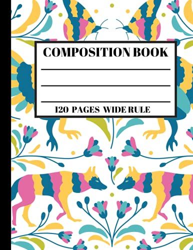 Wide Ruled Composition Book : 120 Pages 8.5 X 11 Inches