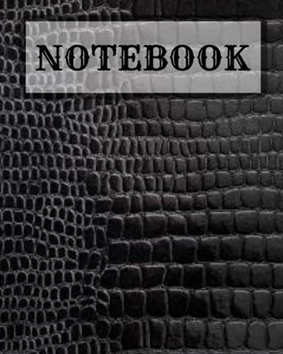 Notebook: Sleek Black Snakeskin 120 Page Notebook Journal