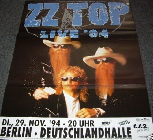 Zz Top - Live 1994 - Affiche / Poster Envoi En Tube