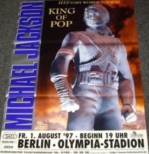Michael Jackson - History World 1997 - Affiche / Poster Envoi En Tube