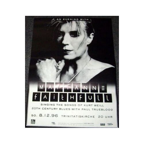 Marianne Faithful - Tour 1996 - Affiche / Poster Envoi En Tube