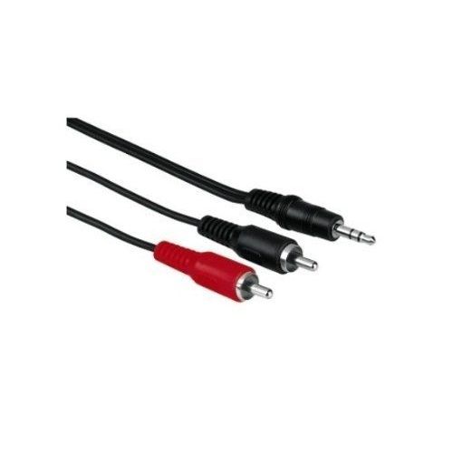 Hama - Câble audio - mini-phone stereo 3.5 mm mâle pour RCA x 2 mâle - 2 m - noir