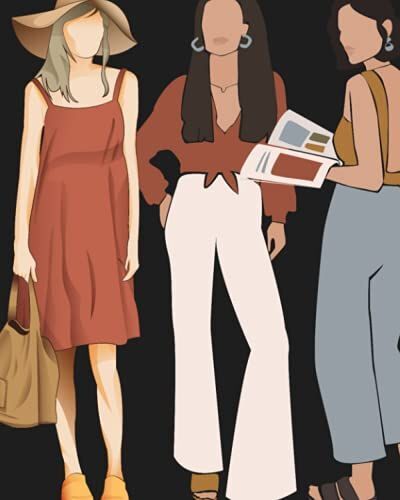 Fashion Design Sketchbook: A Big Design Notebook With Body Form Outlines