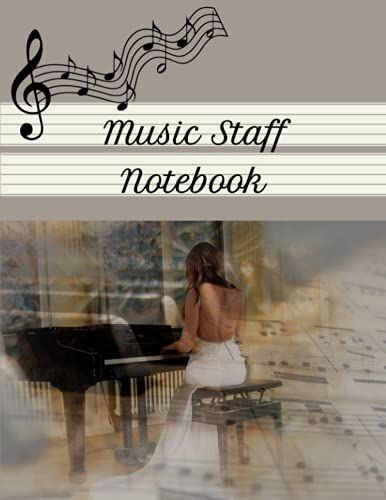 Music Staff Notebook: Blank Sheet Music Composition Notebook / 12 Stave Music Notebook / Music Manuscript Paper / 100 Pages