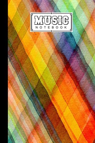Music Notebook: Rainbow Watercolor Music Notebook, Music Writing Notebook | Blank Sheet Music Notebook, 120 Pages, Size 6" X 9" By Sven Blum