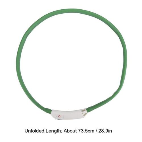 Collier pour animaux de compagnie,collier pour animaux de compagnie à LED,collier pour chien avec câble USB Vert-LAT