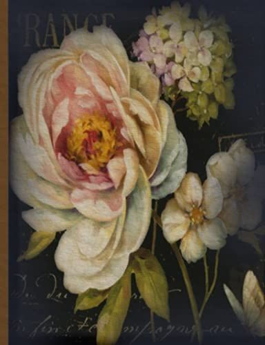 Composition Notebook Vintage Rose Still: French Postcard Style Floral Oil Painting Cover Art, Gift For Vintage Art Lover, School, College, University, Work, Journaling, Scrapbooking