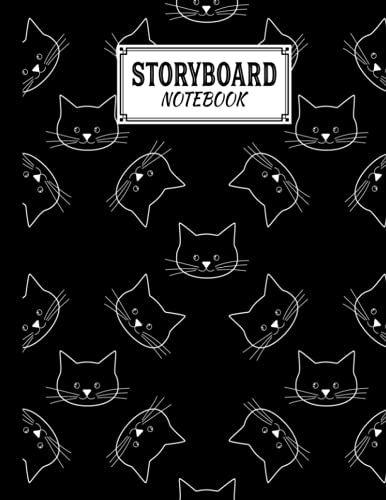 Storyboard Notebook: Cat Lovers Storyboard Notebook, Cinema Notebooks For Cinema Artists | 120 Pages With Size 8.5" X 11" By Simone Bach