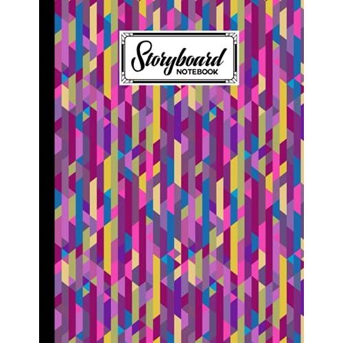 Storyboard Notebook: Cinema Notebooks For Cinema Artists / Notebook Sketchbook Template Panel Pages For Storytelling | Layouts: 120 Pages With Size 8.5" X 11" | Stripes Cover By Frieder Zimmermann