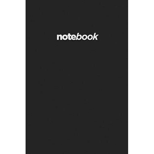 Notebook: Dark Grey Minimal Notebook - 6 X 9 - Medium Ruled 110 Page