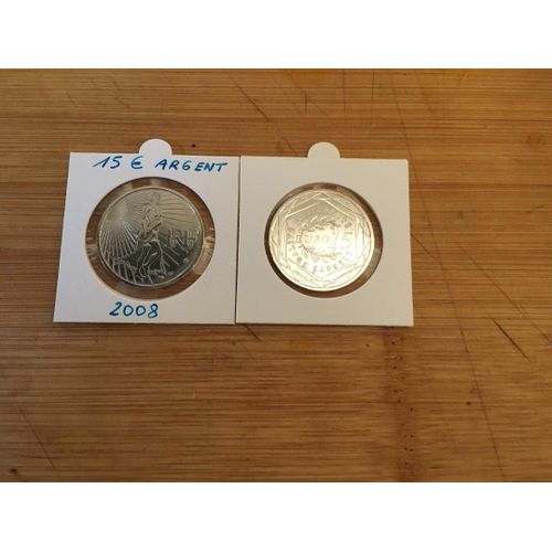 Piece Argent De 15 Euros France 2008 Neuve Unc
