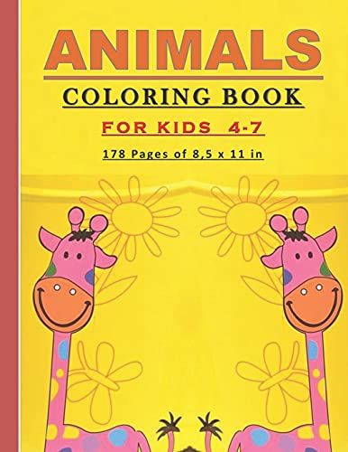 Animals Coloring Book For Kids: Large Print Coloring Book With Cute Drawings Of Animals For Kids Both Girls And Boys. Nice Gift For Kids And Toddlers
