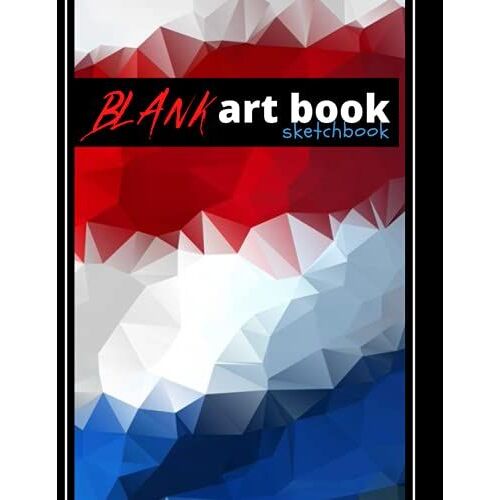 Blank Art Book Sketchbook: Excellent 100 All Blank Framed White Pages. Perfect For Fashion Design, Drawing, Sketching, Doodling, Painting, And Tattooists.