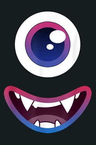 One Eyed Monster Face Cute Halloween: Notebook, Notebook Journal Beautiful , Simple, Impressive,Size 6x9 Inches, 114 Paperback Pages