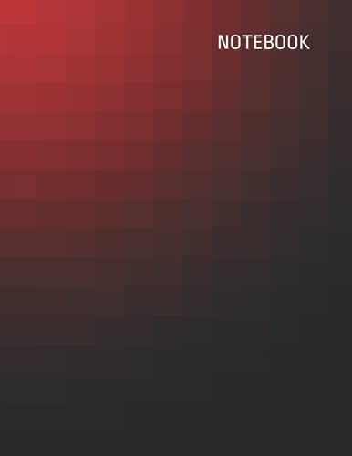 Notebook: Black-Red College Ruled Notebook (120 Pages) 8.5 X 11 Inches