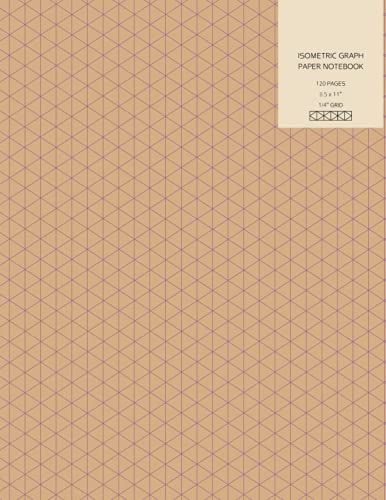 Isometric Graph Paper Notebook: 1/4" Equilateral Triangle Grid (Stylish Notebooks)