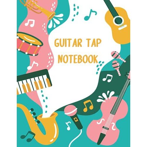 Guitar Tab Notebook: Music Paper Sheet For Composition ,Songwriting, Guitarist And Musicians | Manuscript Paper For Music With Wide Staff Tab | 8.5 X 11 Inch - 110 Pages