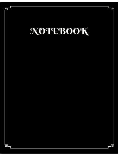 Notebook: Composition Notebook - Cover Black - College Ruled 125pages - Large 8.5 X 11