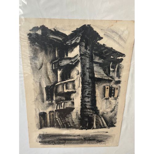 Lithographie Originale Figurant Rennes En Ille Et  Vilaine De 1927 Par Jean-Charles Contel