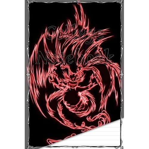 College Notebook: College Ruled Notebook In 6x9 A5 Format With A Beautiful Red Glowing Gin Cover Design. For Education Notes, Study Or Teaching ... Practice Your Handwriting. (Study Notebooks)
