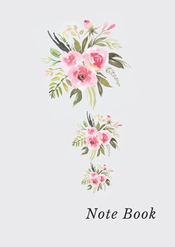 Ruled Notebook / Journal - Paperback Lined Notepad A4, Pastel Lilac Flowers, Perfect For Office Home School College Business, Studying, Writing & Note Taking, With 100 White Pages