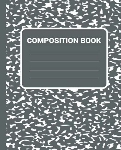 Composition Book: Composition Notebook Wide Ruled: 7.5x9.25 Marble And Dove Gray College Ruled 100 For Teens Kids Students Girls For Home School College For Writing Notes.